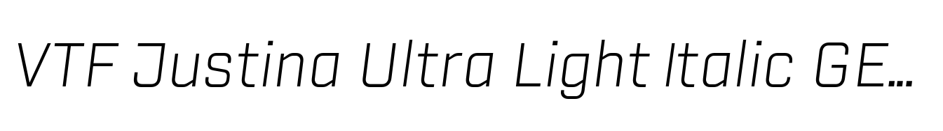 VTF Justina Ultra Light Italic GEO